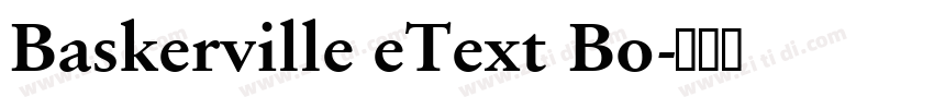 Baskerville eText Bo字体转换